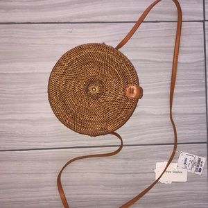 Circle Woven Crochet Crossbody Bag Purse